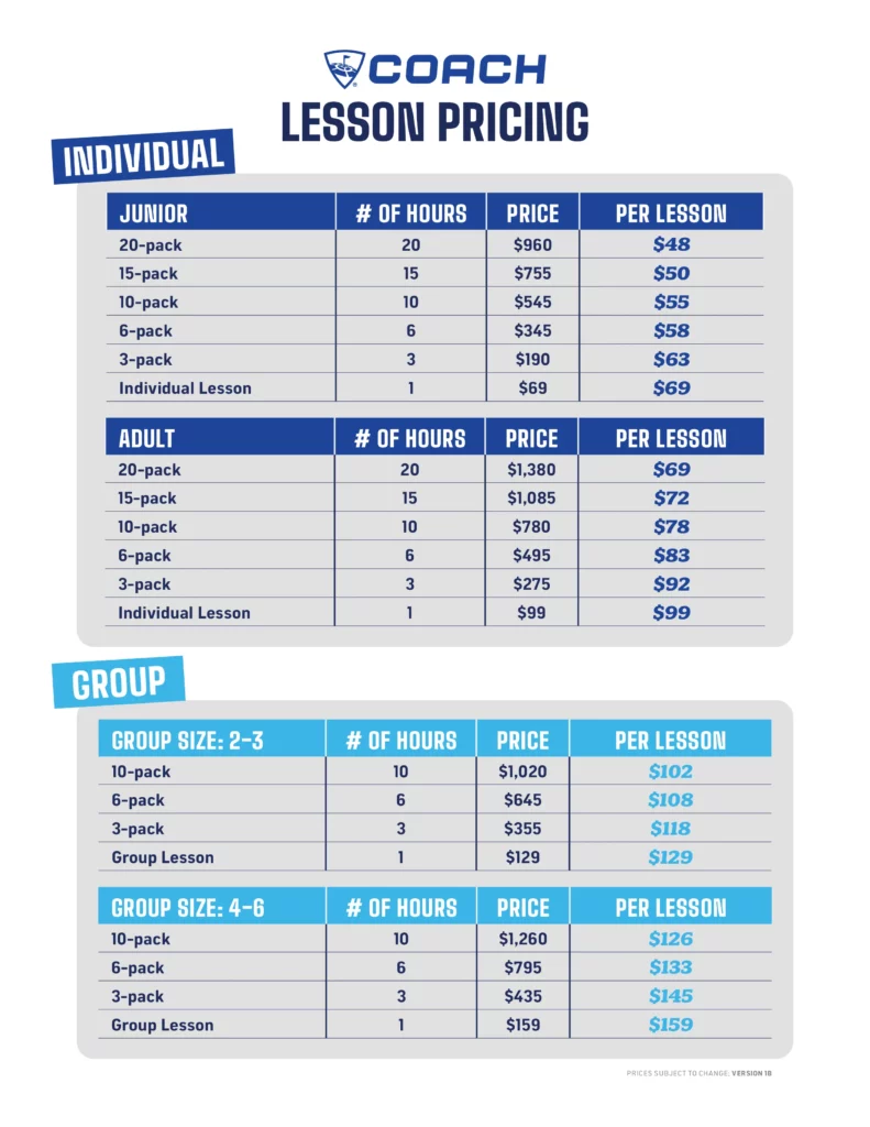 Topgolf Thornton Lesson Pricing