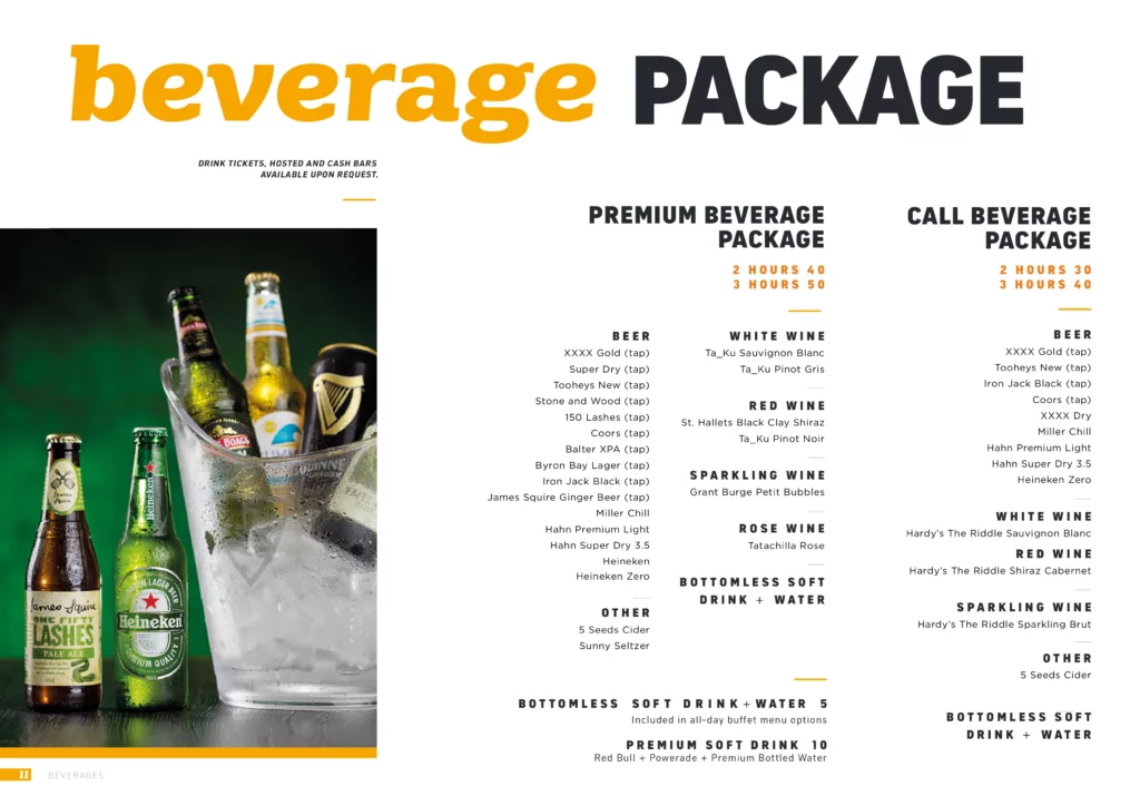 Topgolf Gold Coast drinks package